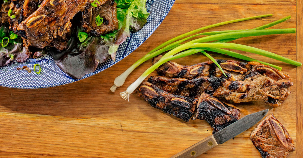 Kentuckyaki Galbi Ribs ready to grill and serve
