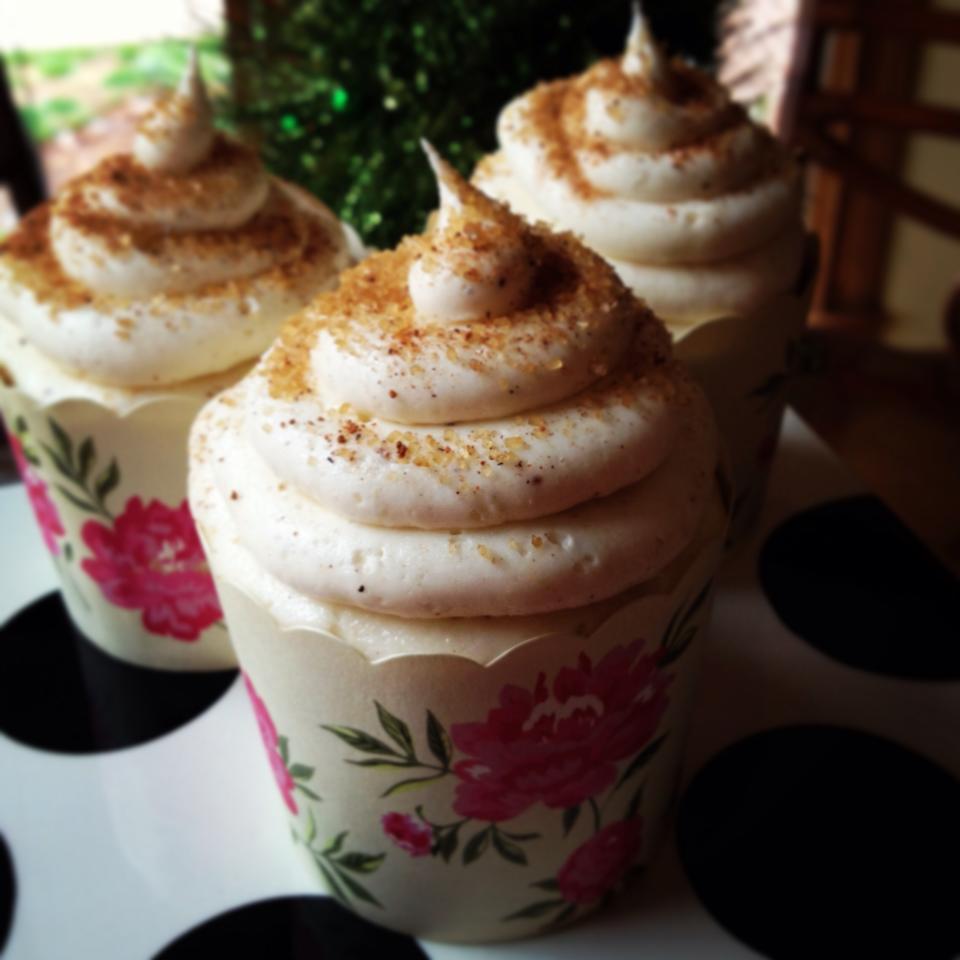 Bourbon Sugar Egg Nog Cupcakes