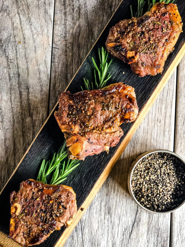 Freedom Run Farm Bourbon Smoked Lamb chops