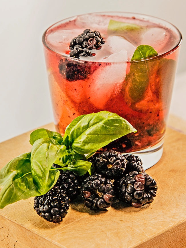 Smoked Blackberry Basil Mojito