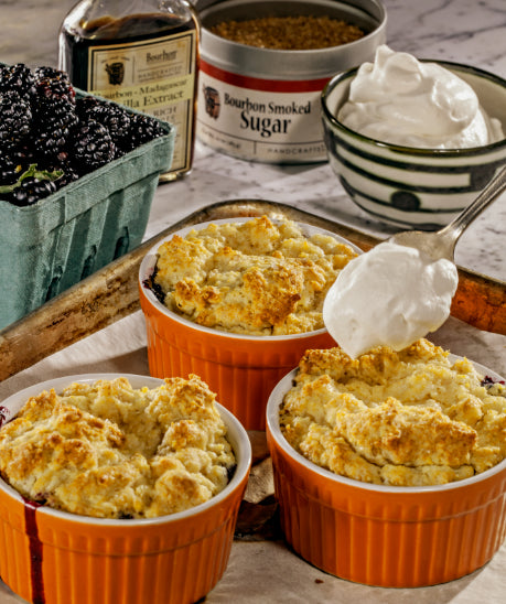 Blackberry Cobbler with Johnny Cake