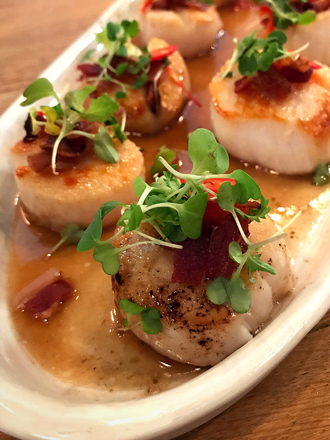 Seared Scallops with Warm Ponzu Vinaigrette