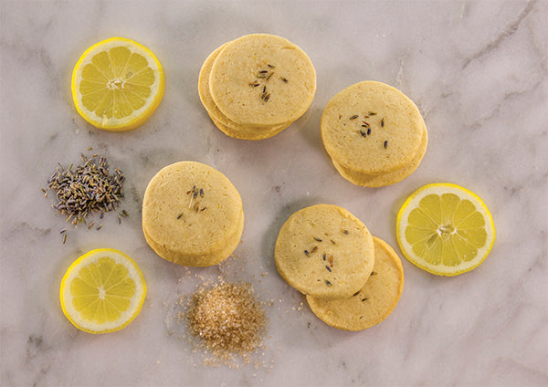 Lemon Lavender Shortbread Cookies