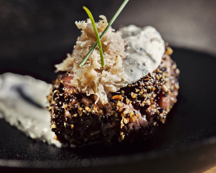 Beef Medallions with Crab Tarragon Sauce