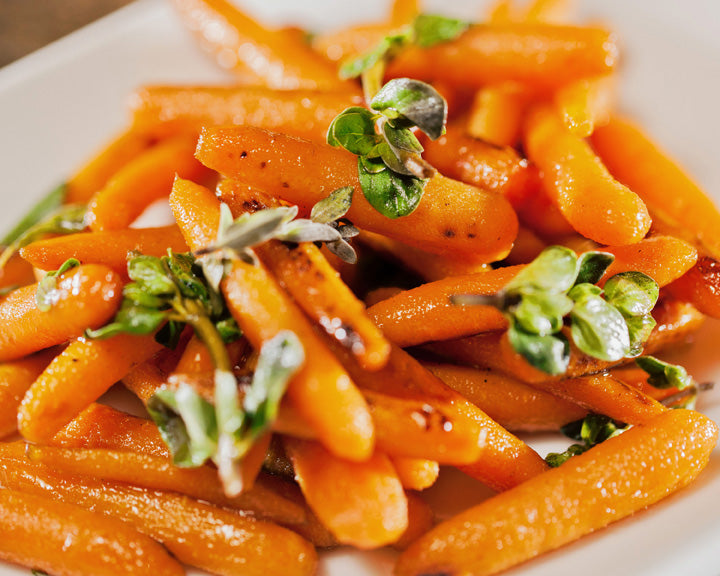 Sorghum Glazed Baby Carrots