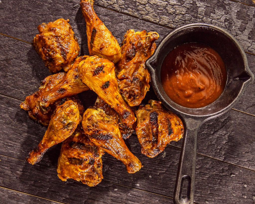 Bourbon Barrel Barbecued Chicken Legs