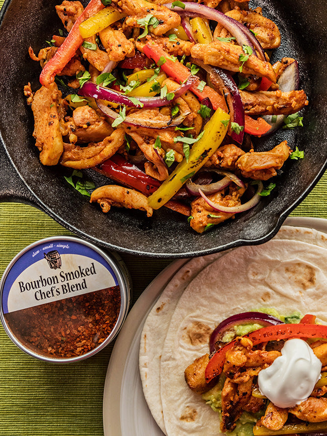 Spiced Chicken Fajitas&ndash; Bourbon Barrel Foods