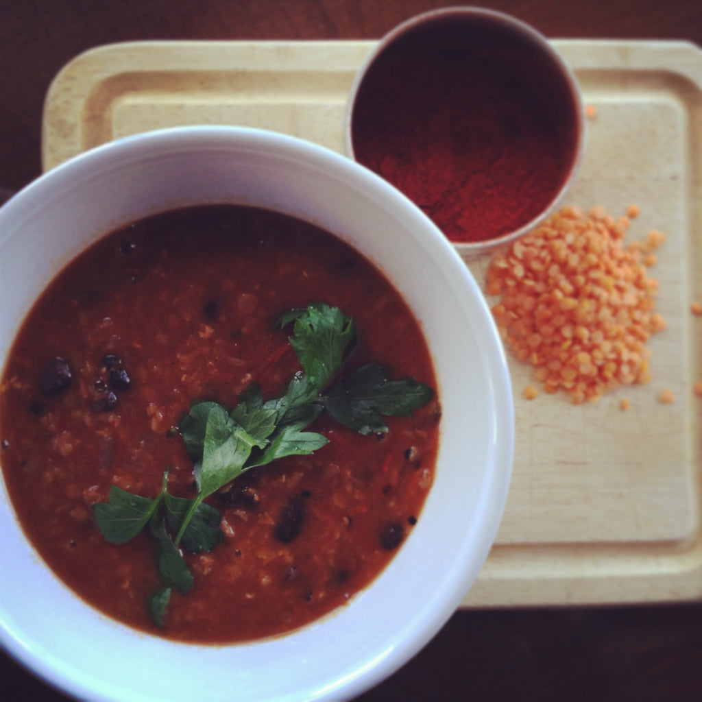 Bourbon Smoked Paprika Lentil Soup