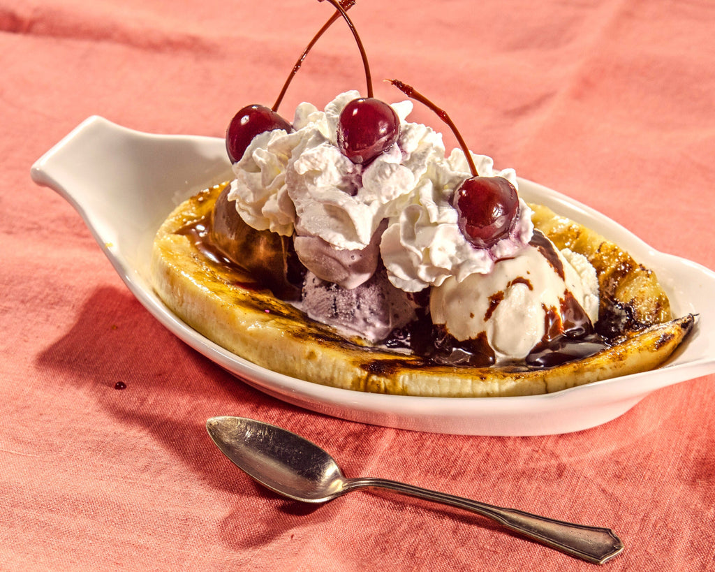 Sorghum Grilled Banana Splits