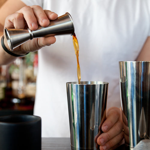 Viski Professional Stainless Steel Double Jigger – Bourbon Barrel
