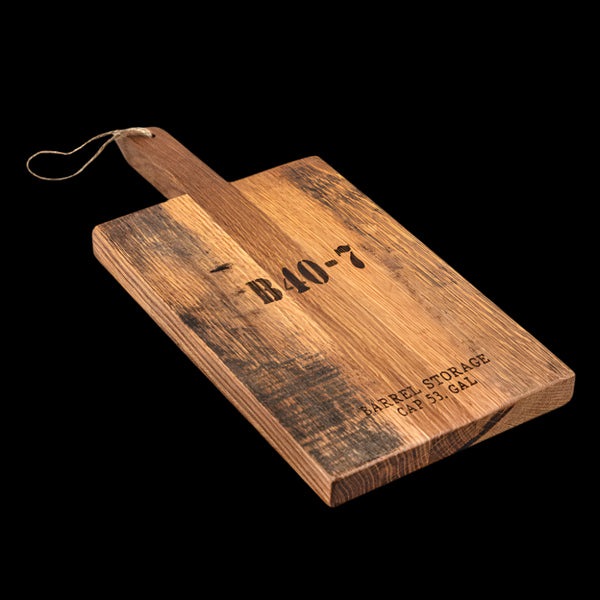 Bourbon Barrel Serving Board with Handle