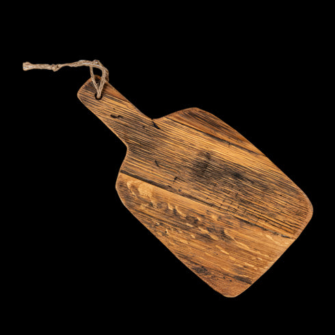 Bourbon Barrel Charcuterie & Cheese Board With Handle