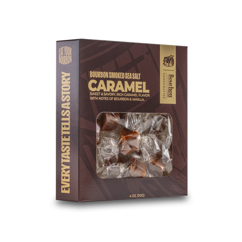 Bourbon Smoked Sea Salt Caramels - Box of 16 pieces