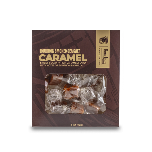 Bourbon Smoked Sea Salt Caramels - Box of 16 pieces