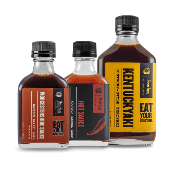Bourbon Barrel Aged Set of 3 - Hot Sauce | Aged Worcestershire | Kentuckyaki