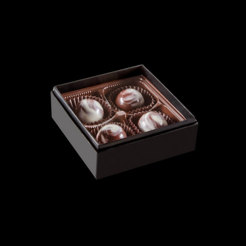 Bourbon Barrel Foods Bourbon Balls Chocolate Gift Box Set of 9 Box Opened