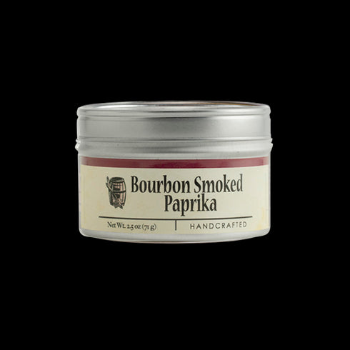 Bourbon Barrel Foods Bourbon Smoked Paprika in a tin.