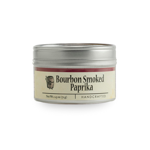 Bourbon Barrel Foods Bourbon Smoked Paprika in a tin.
