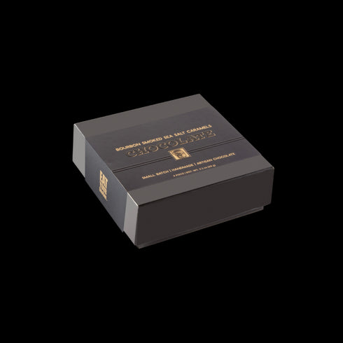 Bourbon Barrel Foods Bourbon Smoked Sea Salt Chocolate Gift Box Set of 4 Box