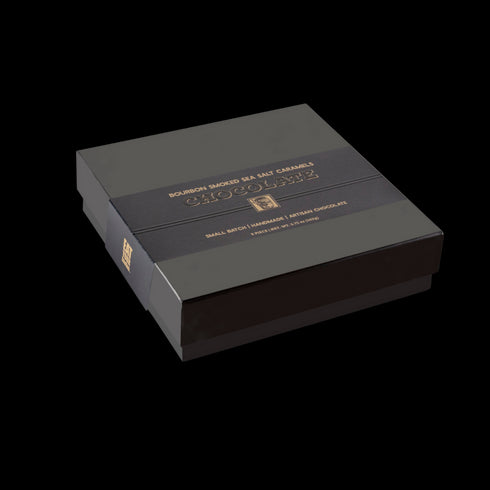 Bourbon Barrel Foods Bourbon Smoked Sea Salt Chocolate Gift Box Set of 9 Box