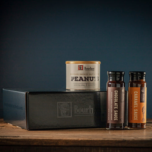 Bourbon Barrel Foods Gift Box | Ice Cream Topping Must Haves | Bourbon Smoked Peanuts