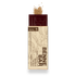A Bennea dark chocolate bar with embedded seeds, shown with its beige paper wrapper and a small pile of seeds on top, isolated on a white background.