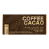 A rectangular box of Bourbon Barrel Coffee Cacao on a plain white background. The packaging is dark brown with gold lettering reading 'COFFEE CACAO' and smaller text describing it as dark chocolate barrel aged bourbon smoked.