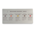 A rectangular cardboard box of Bourbon Barrel Aged Bitters, showing four distinct flavor options (Chocolate, Orange, Sassafra & Sorghum, and Spiced Cherry) with their respective ingredients listed below, on a clean white background.