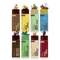 Eight gourmet chocolate bars arranged in a 2x4 grid on a white background, each with its packaging partially open to reveal toppings like nuts, fruit, and herbs. The bars include Nut Bar, Norbi Bar, Key Lime Bar, Cubby Bar, Coffee Cacao, Big Ken's Bar, Benne Bar, and BBQ Bar.