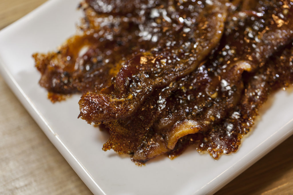 Bourbon Pepper Candied Bacon
