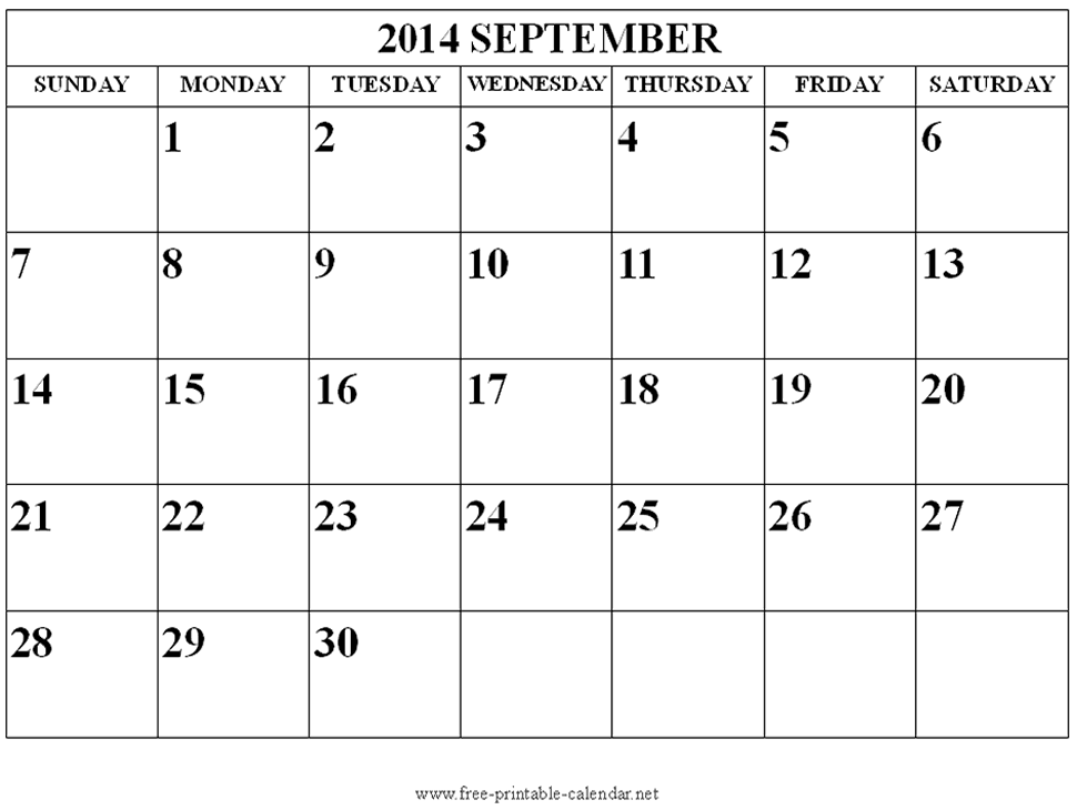 September 2014 Calendar Bourbon Barrel Foods