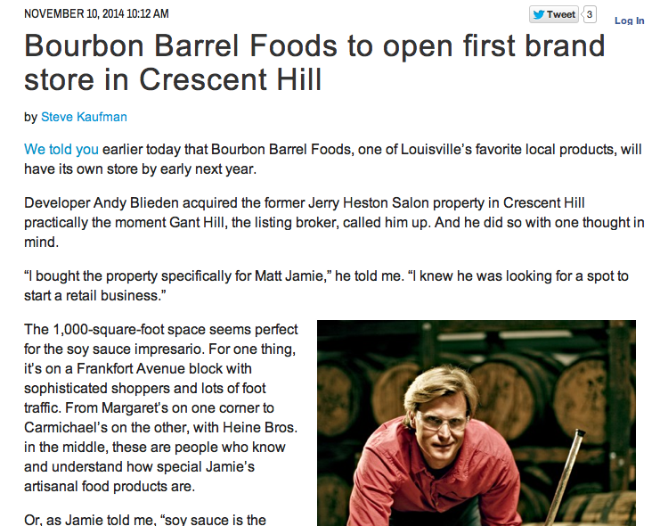 Bourbon Barrel Foods Opens First Brand Location in Crescent Hill