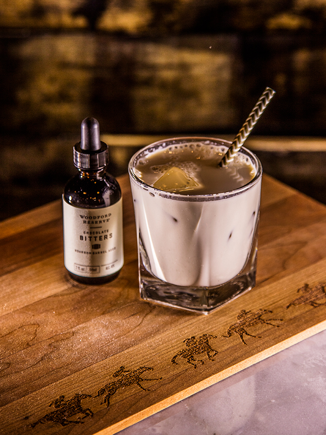 Bourbon Barrel Foods White Russian Recipe with Chocolate Bitters. Recipe Image