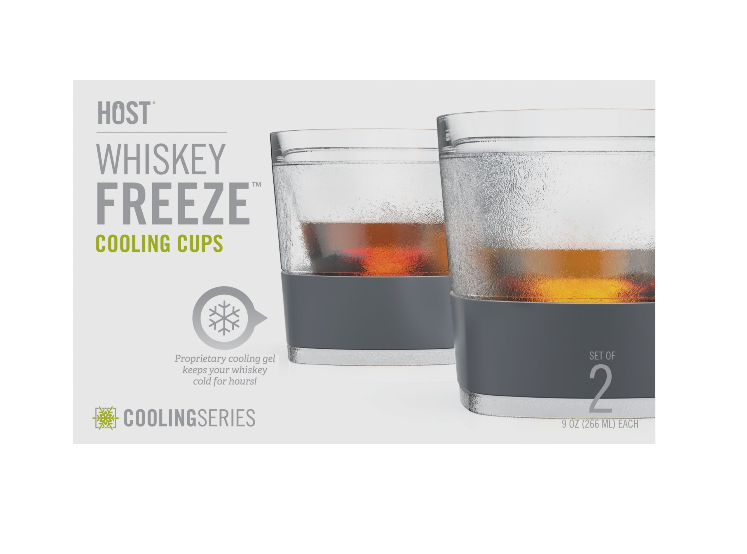 Host Whiskey FREEZE Pro Cups for Bourbon or Cocktails, Active Cooling Gel  Chiller Double-Walled Freezer Tumblers, 12 Oz Stainless Steel Set of 1