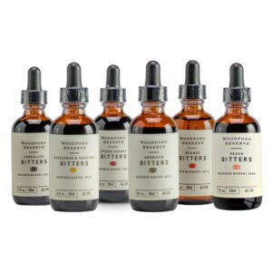 Woodford Reserve Cocktail Bitters - Orange Bitters - Spiced Cherry Bitters - Sorghum and Sassafras Bitters - Aromatic Bitters - Peach Bitters - Chocolate Bitters