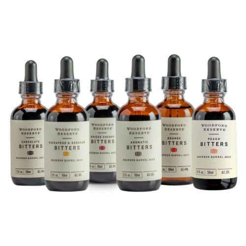 Woodford Reserve Cocktail Bitters - Orange Bitters - Spiced Cherry Bitters - Sorghum and Sassafras Bitters - Aromatic Bitters - Peach Bitters - Chocolate Bitters