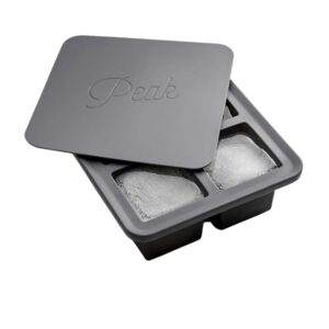 w and p extra large ice cube tray peak collection with lid charcoal gray