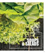 Soups and Salads poster with lettuce