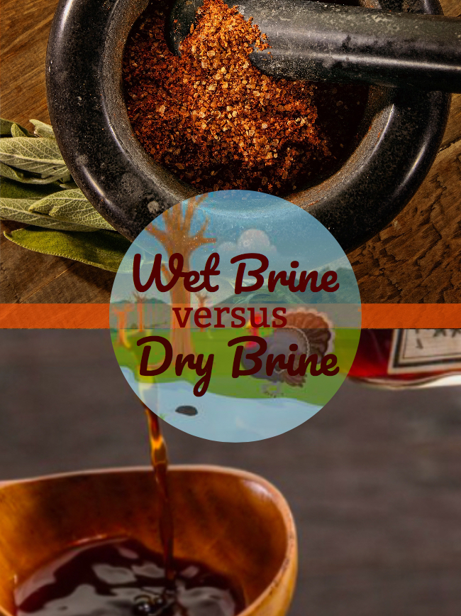 Wet Brine vs dry brine poster