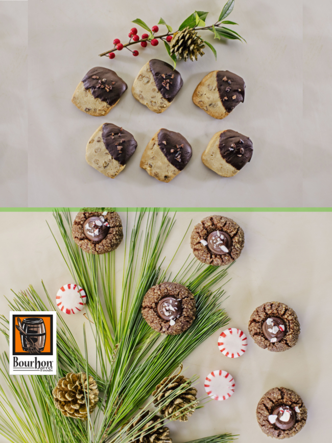 Overhead photo of holiday cookies