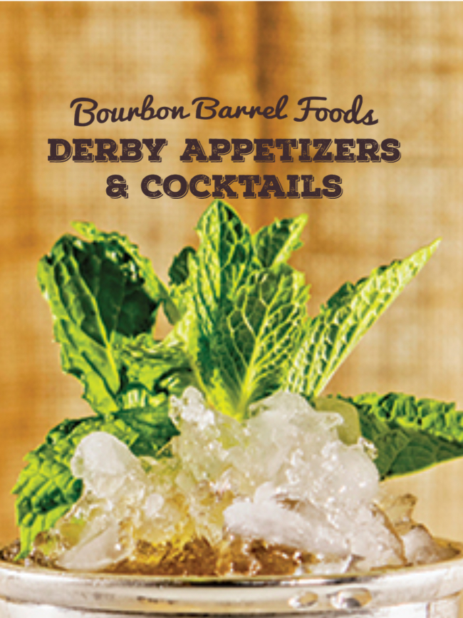 Bourbon Barrel Foods Derby appetizers and cocktails mint julep poster