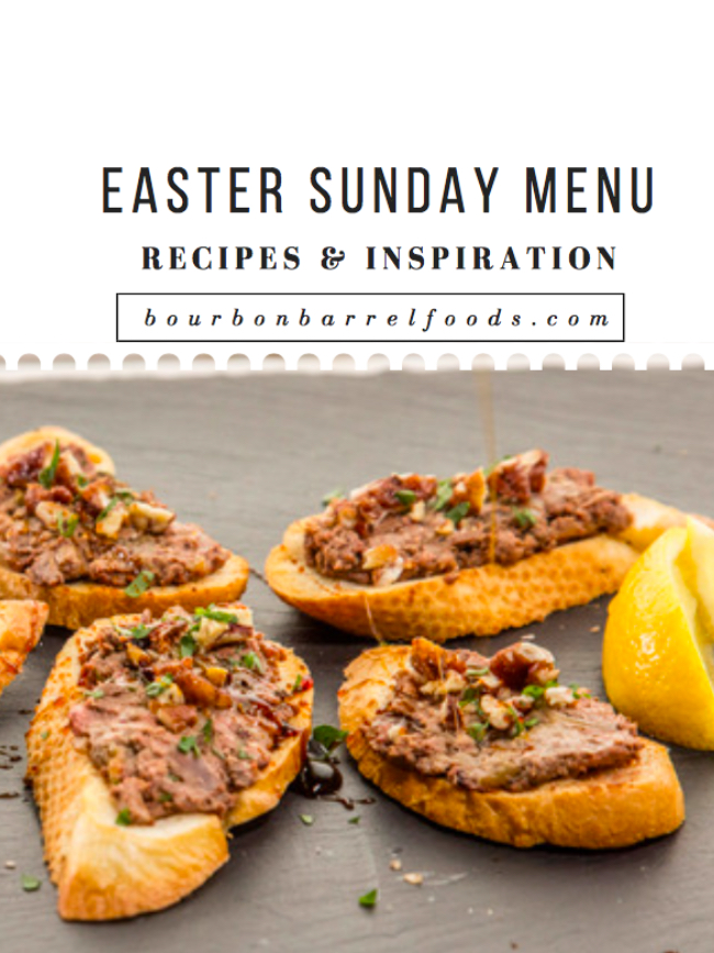Easter Sunday Menu recipes and inspiration poster