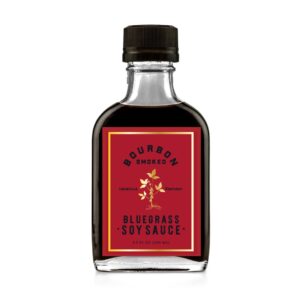 Bourbon Smoked Soy Sauce - Bourbon Barrel Foods slow smoked bluegrass soy sauce to make this product. It is smoky, brothy and oaky #eatyourbourbon