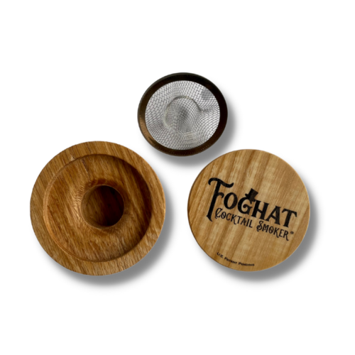 Foghat Smoked Disassembled Wood 3-piece Fod Fat Smoker Hat Bourbon Barrel Foods Smoked Cocktails