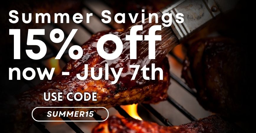 Save now Through July 7th with Code SUMMER15 at bourbon barrel foods!
