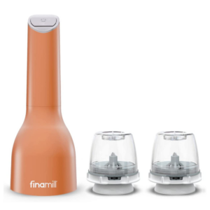 FinaMill Spice Grinder - Comes with refillable, swappable pods for spice filling. Color Orange