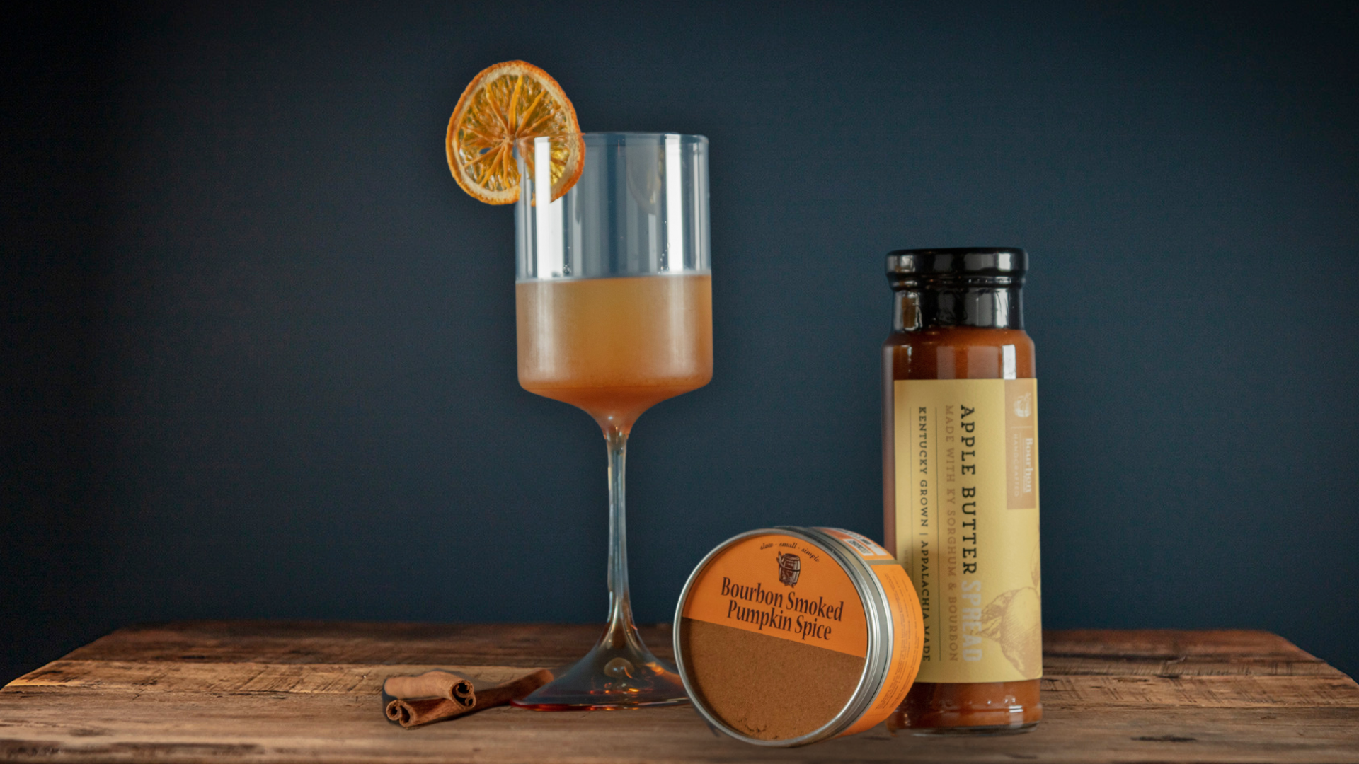 Bourbon Barrel Foods Apple Butter Spritz spiced with Bourbon Smoked Pumpkin Spice - Image for recipe collection.