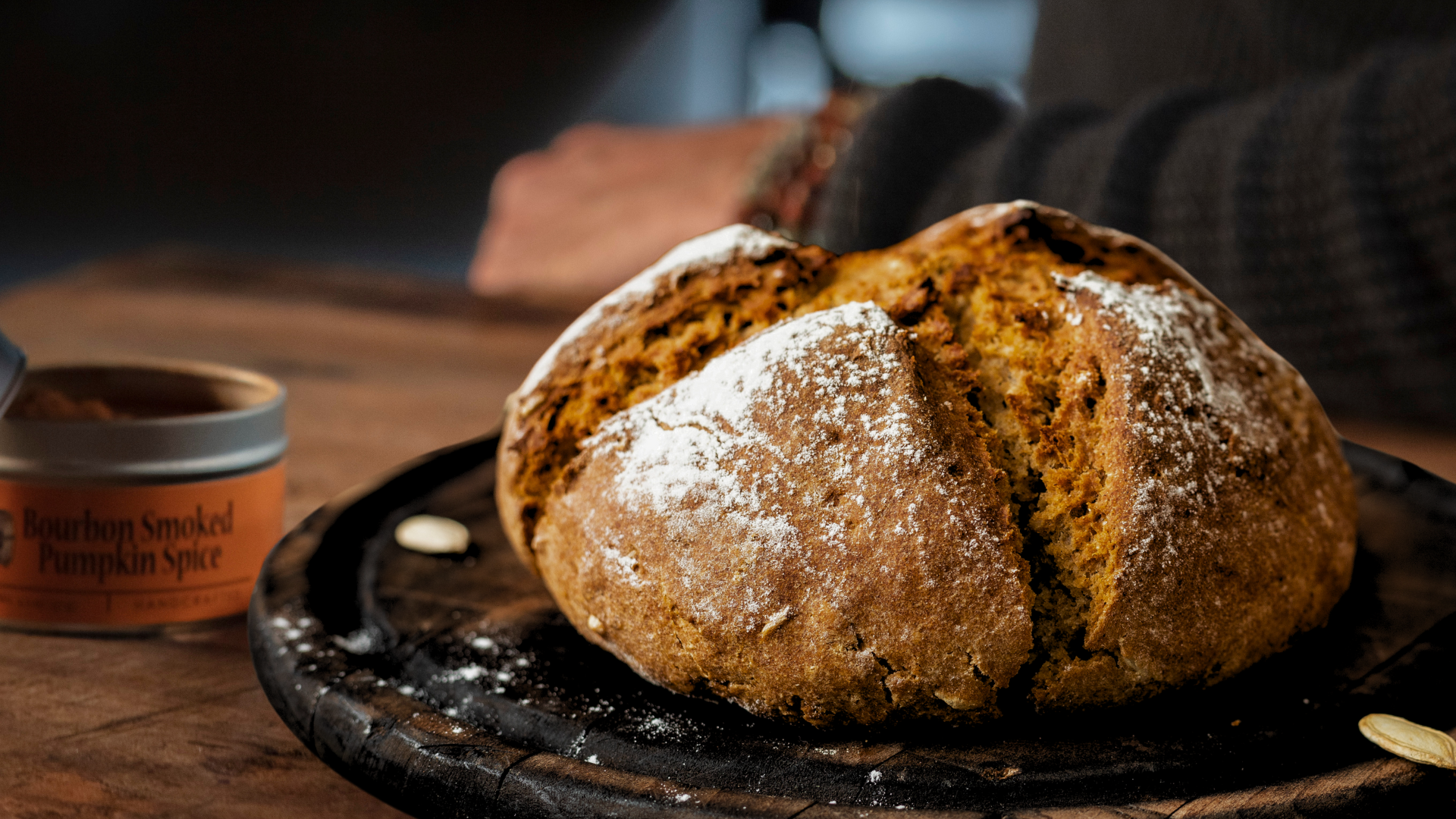 Bourbon Barrel Foods Bourbon Smoked Pumpkin Spice Bread.