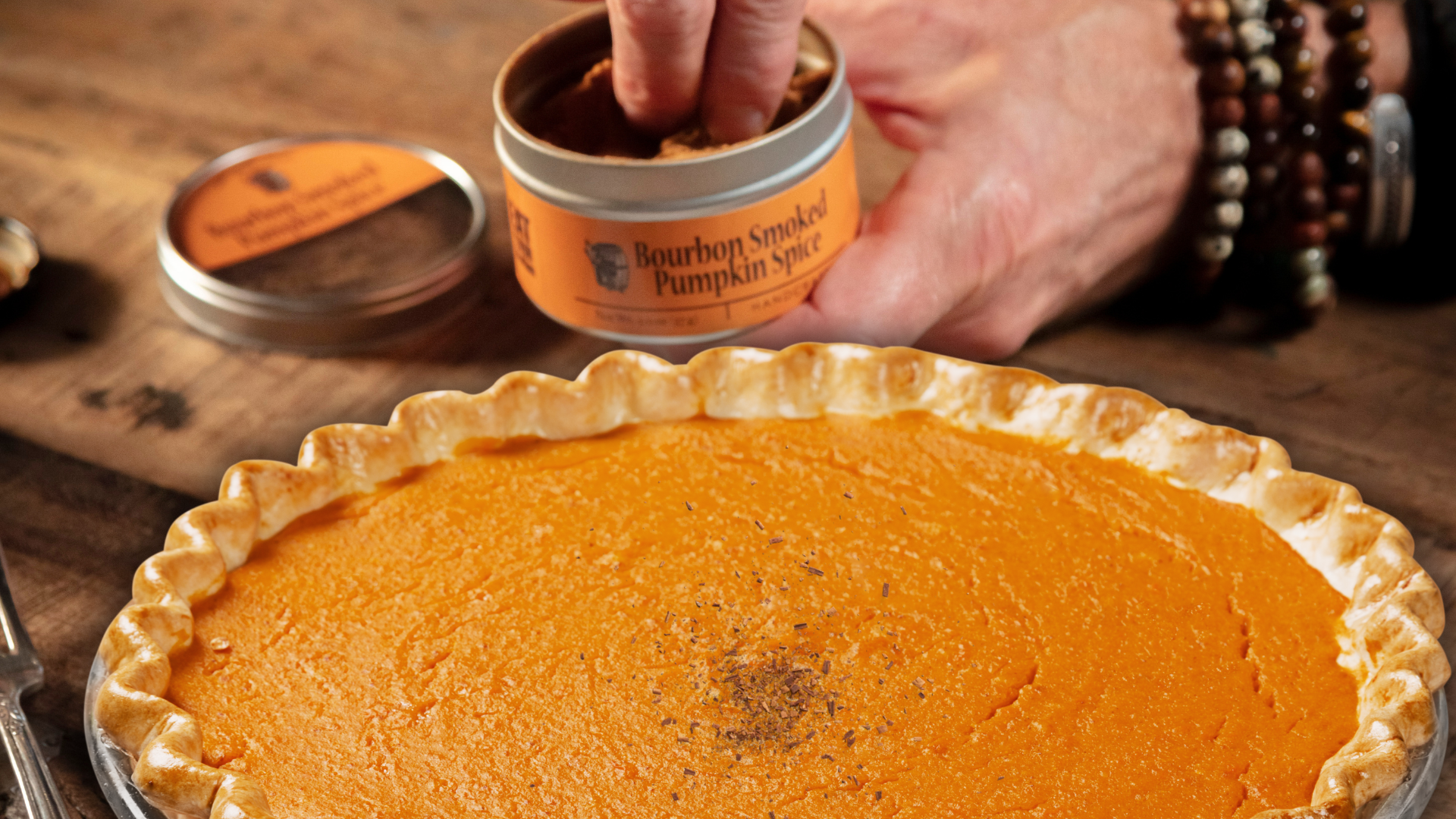 Bourbon Barrel Foods Bourbon Smoked Pumpkin Spice Pumpkin Pie Recipe. 